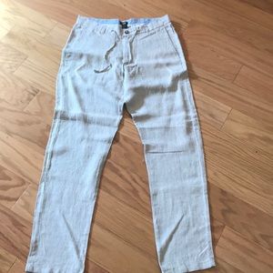 H&M Men’s Linen Beige Drawstring Pants Size 33